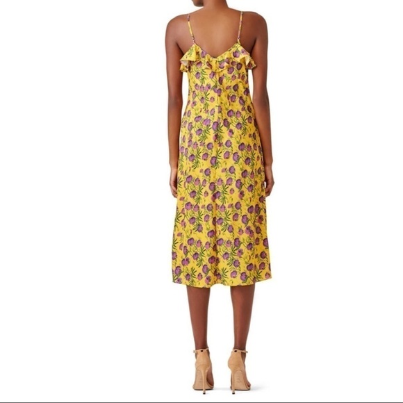 DELFI Collective Savannah Slip Yellow Purple Floral Dress - Picture 4 of 13